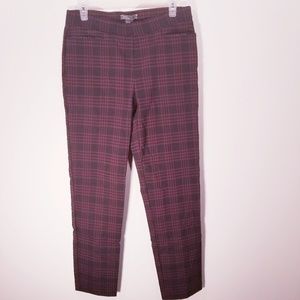 89th & Madison Plaid Pull on Pant/leggings sz-M